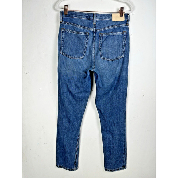 Everlane Womens Summer Jean Relaxed Fit Mid Rise Distressed Casual Cotton Jeans - Picture 8 of 11